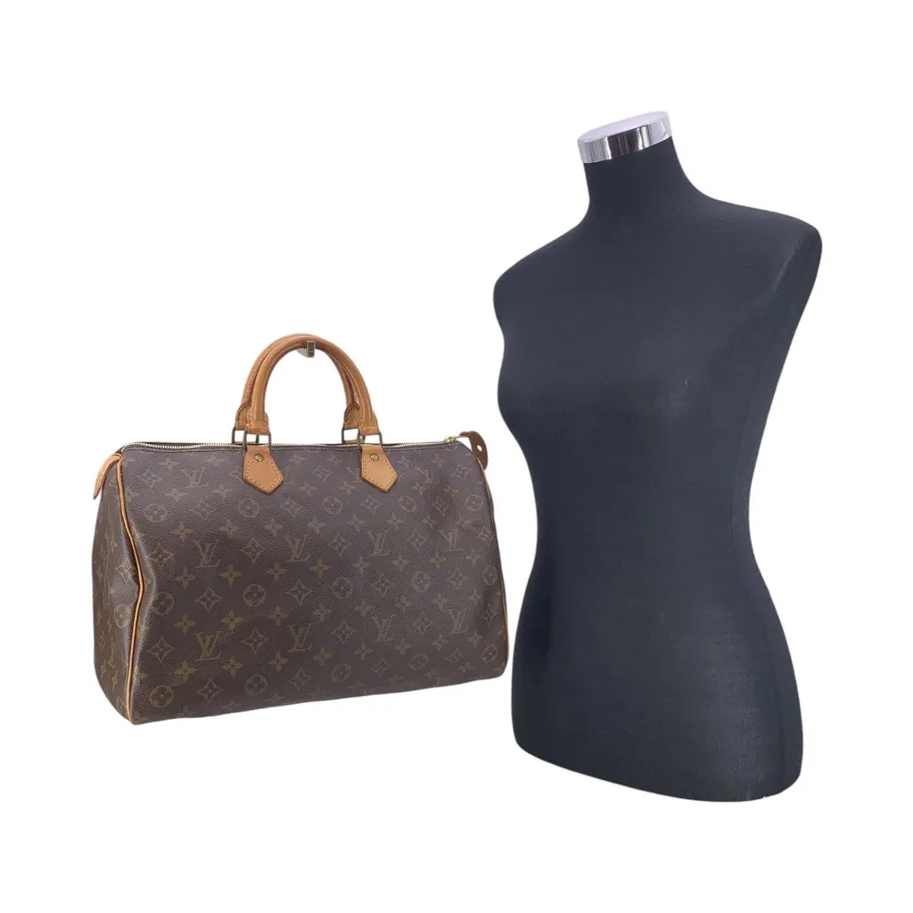 Louis Vuitton Handbag Vintage Speedy Brown Canvas Good - Back View