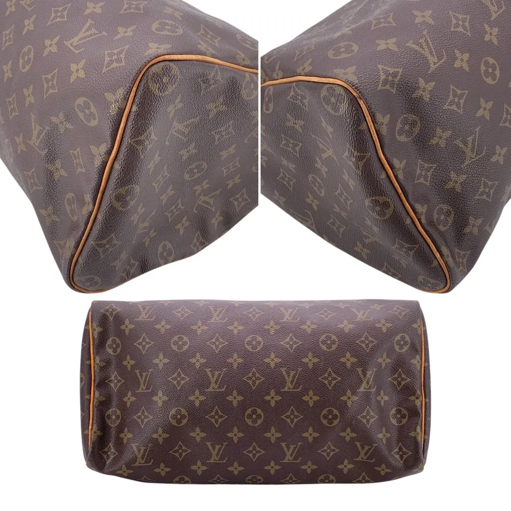Louis Vuitton Handbag Vintage Speedy Brown Canvas Good - Model View