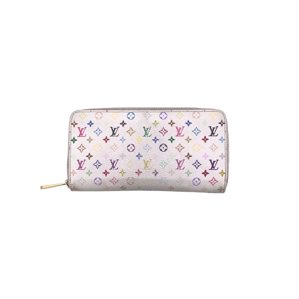 Louis Vuitton Wallet White Silk Good - Front View