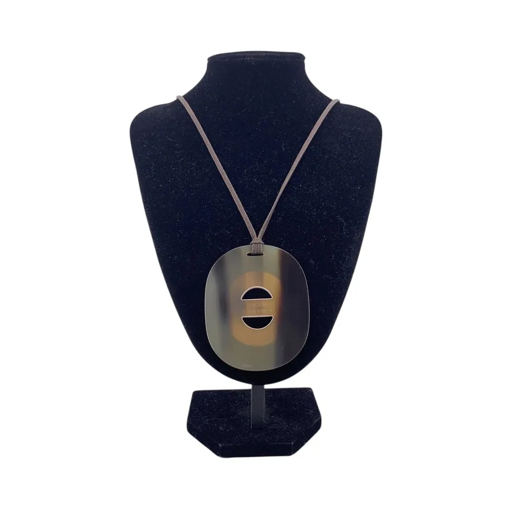 Hermes Necklace Brown Lace Good - Back View