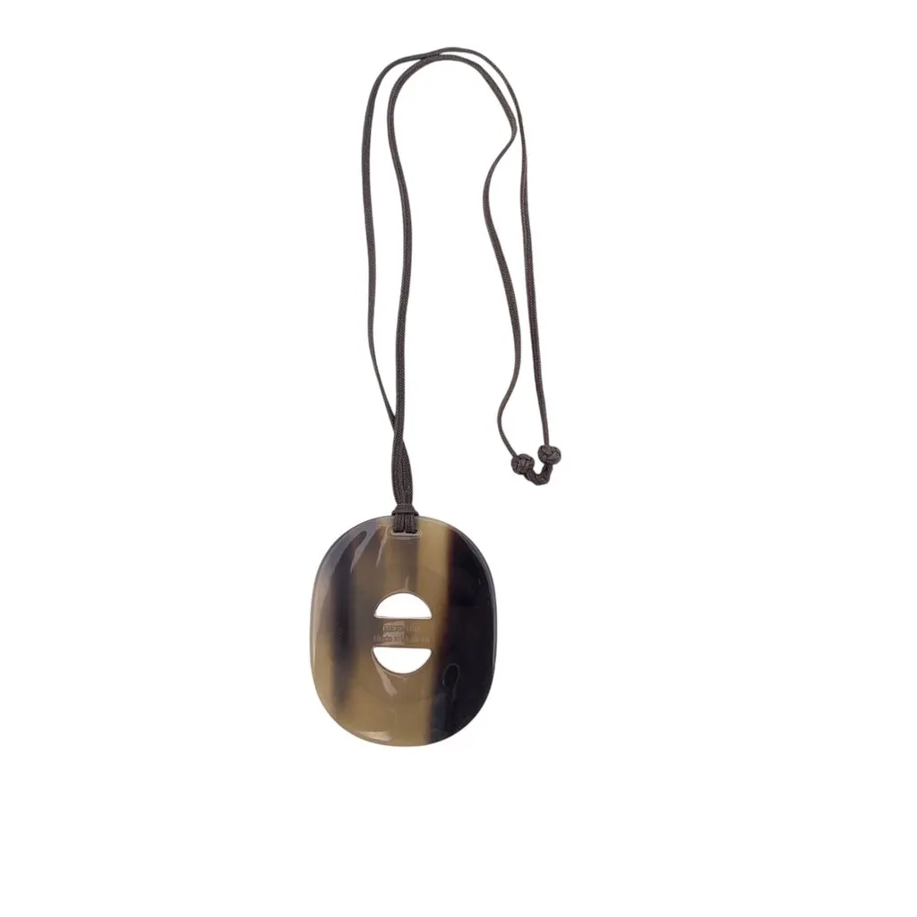 Hermes Necklace Brown Lace Good - Inside View