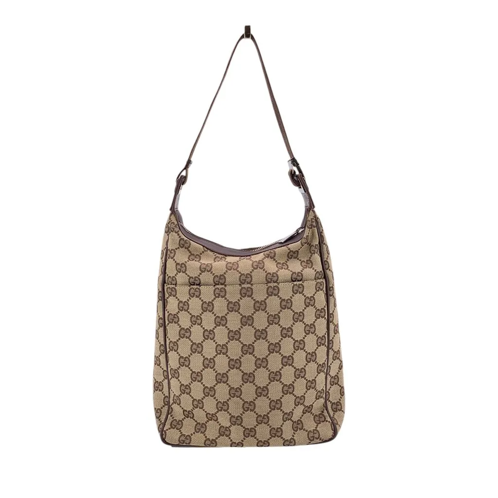 Gucci Shoulder Bag Vintage Not Applicable Brown Canvas Good - Back View