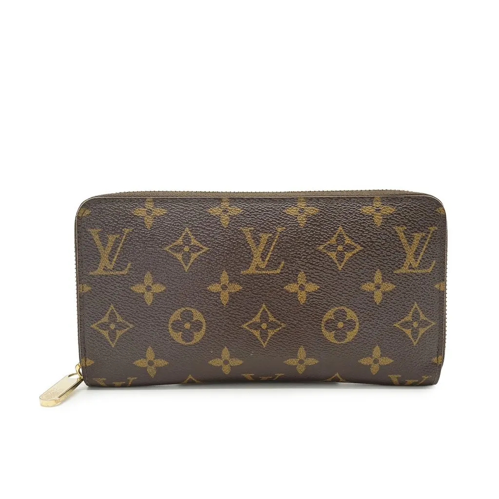 Louis Vuitton Wallet Gold Canvas Good - Front View