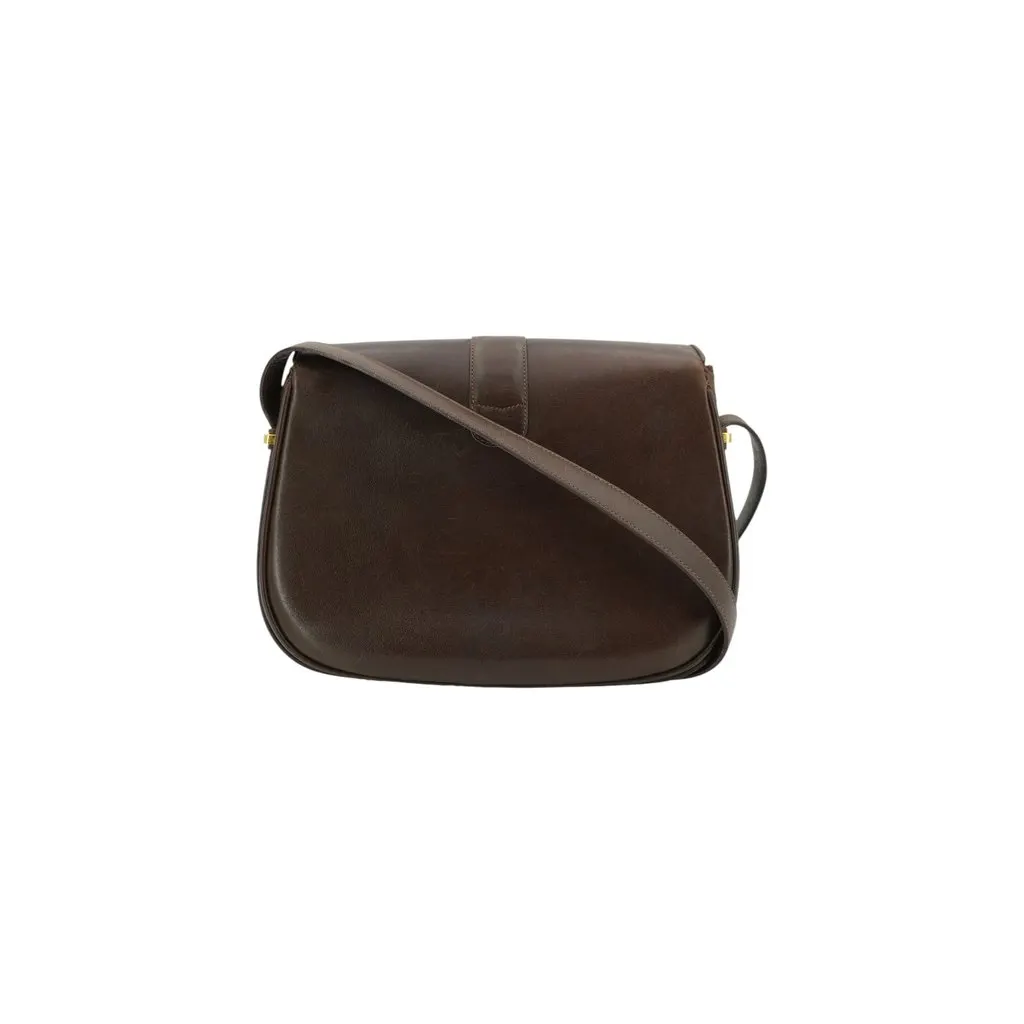 Gucci Shoulder Bag Vintage Not Applicable Brown Leather Good - Back View