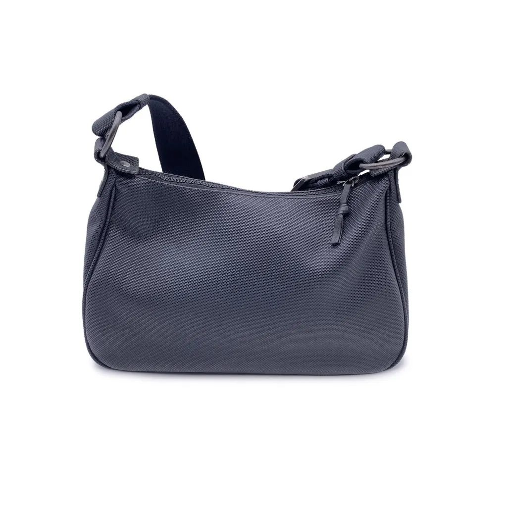Bottega Veneta Shoulder Bag Marco Polo Black Canvas Good - Inside View