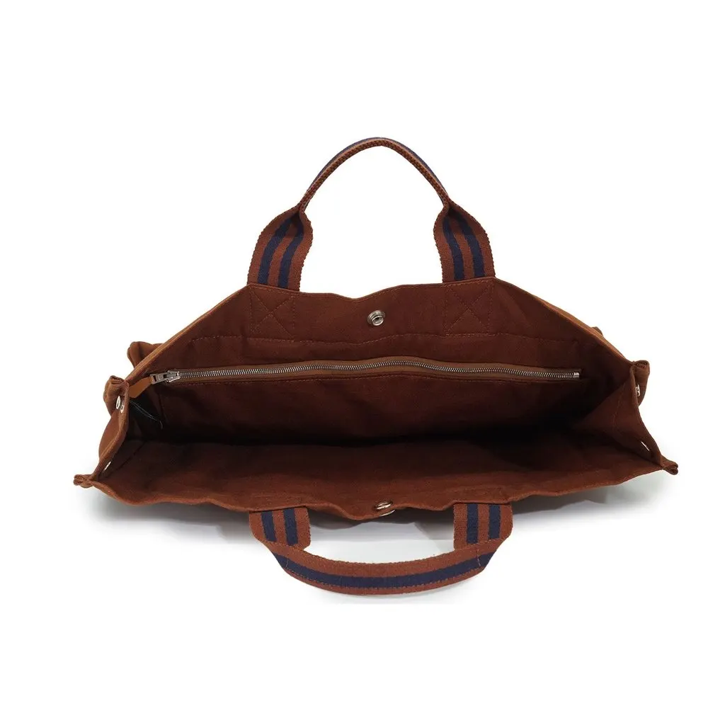 Hermes Tote Bag Fourre-Tout Brown Cotton Good - Inside View
