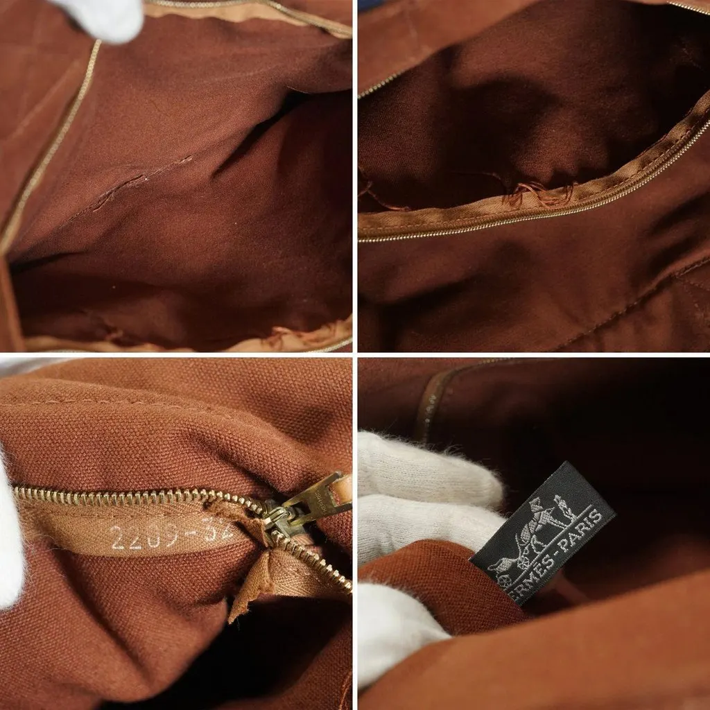 Hermes Tote Bag Fourre-Tout Brown Cotton Good - Box View