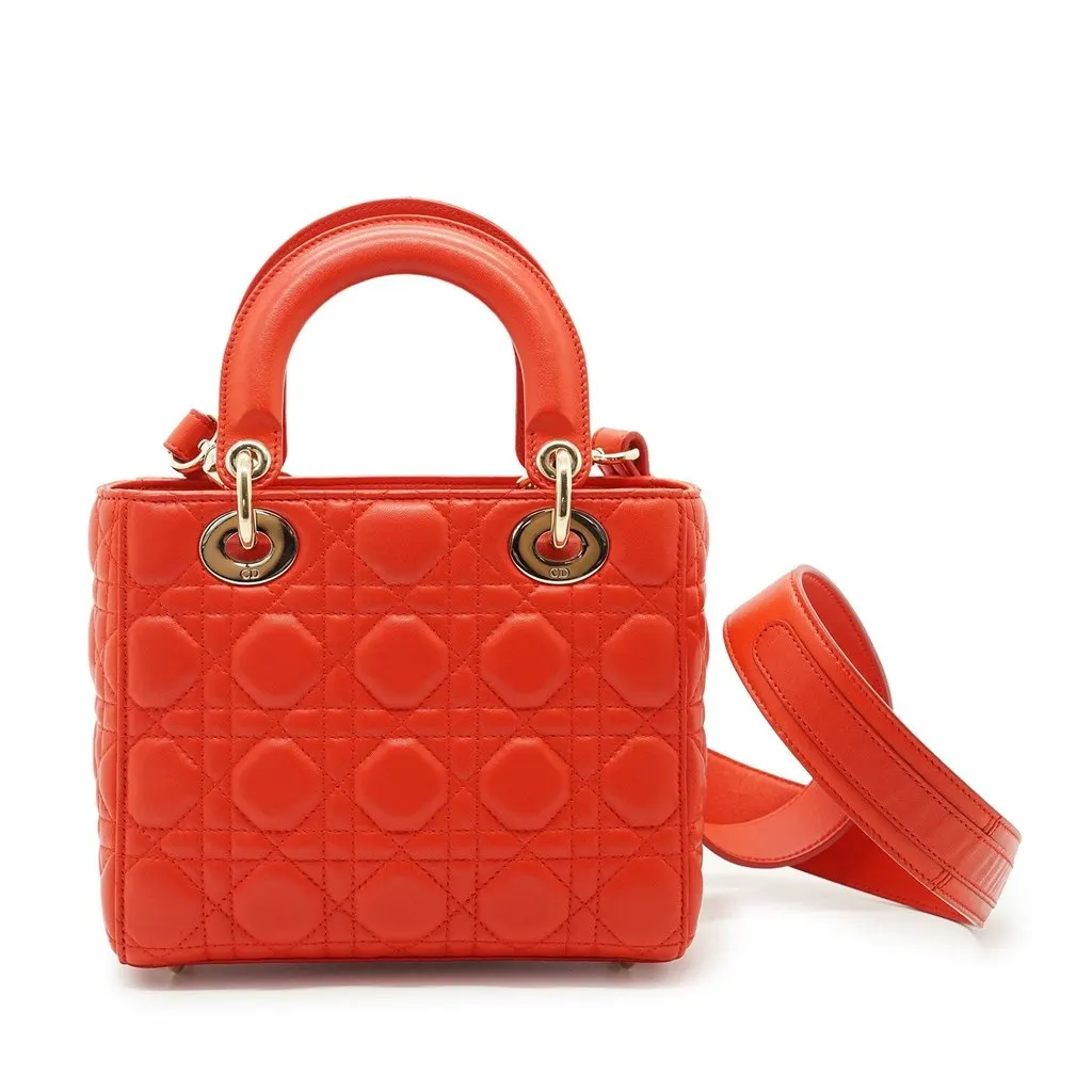 Dior Handbag My Lady Dior Red Leather Good - Inside View