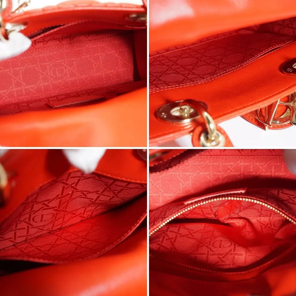 Dior Handbag My Lady Dior Red Leather Good - Box View