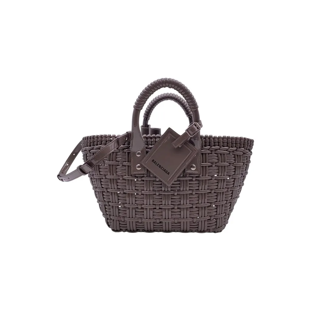 Balenciaga Tote Bag Bistro Panier Grey Good - Front View