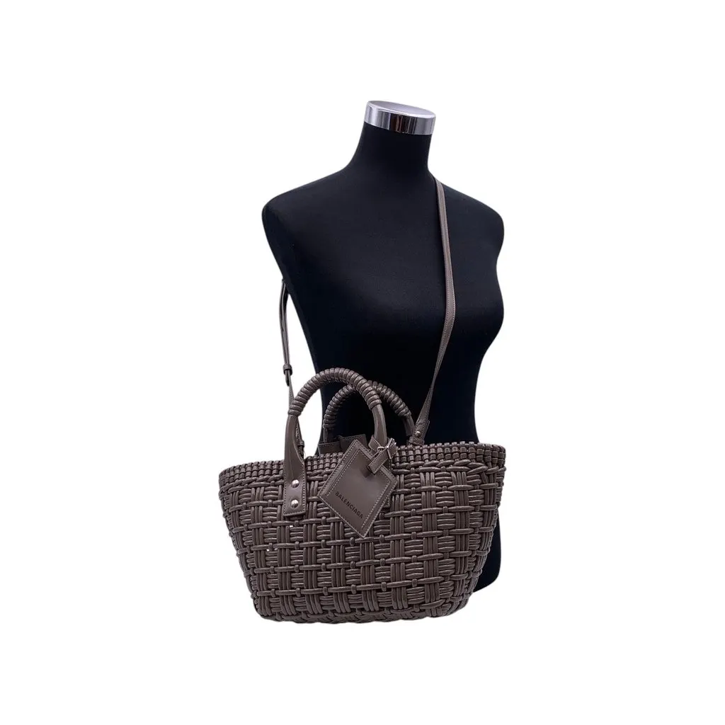 Balenciaga Tote Bag Bistro Panier Grey Good - Back View