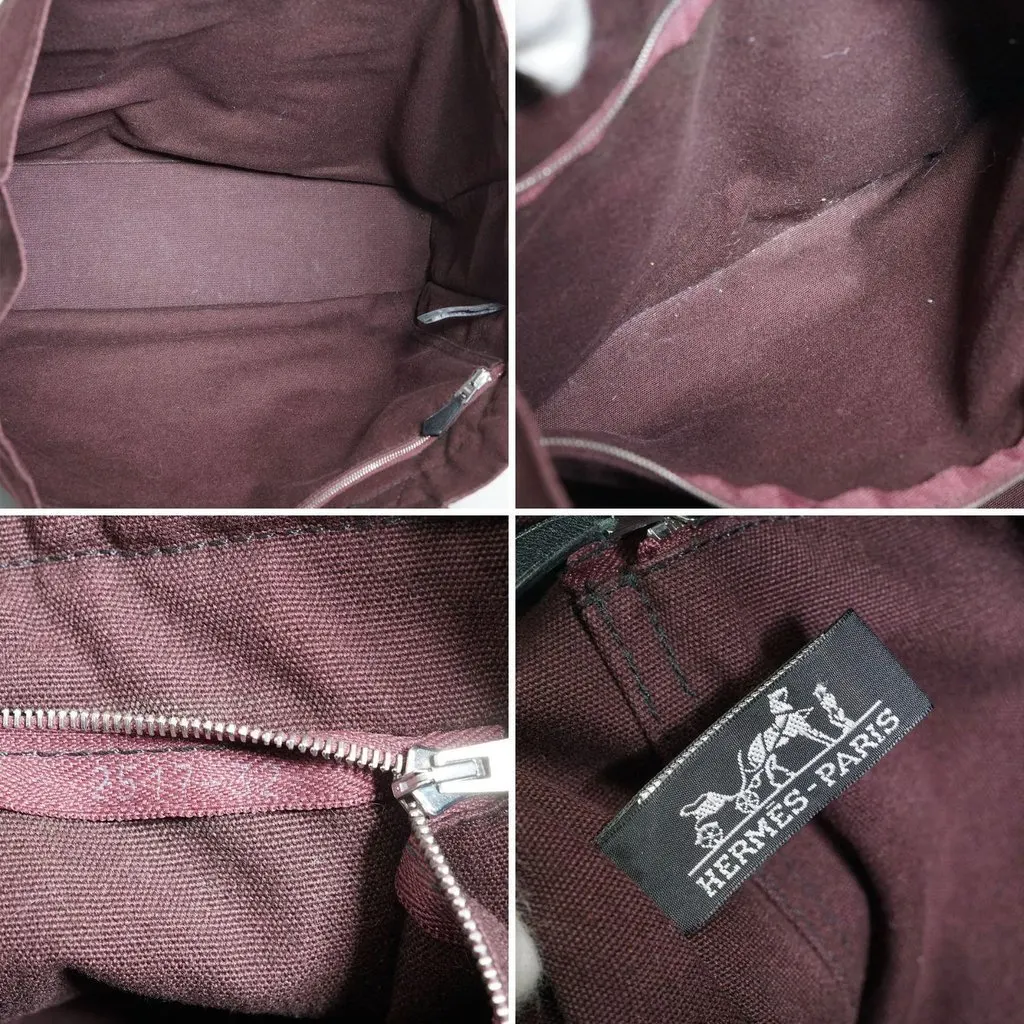 Hermes Tote Bag Fourre-Tout Burgundy Cotton Good - Box View