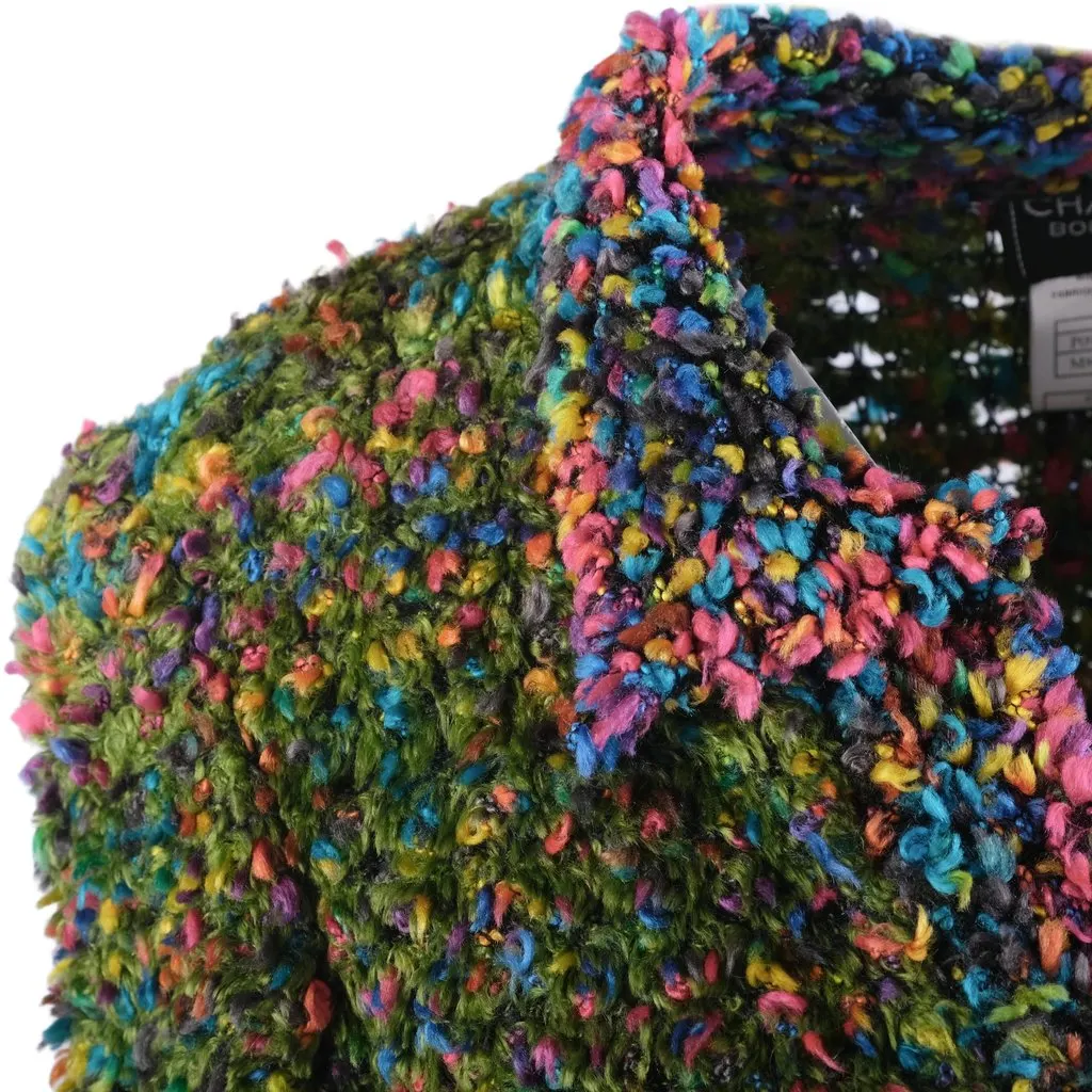 Chanel Runway Fantasy Rainbow Wool Jacket -'90s Black Wool Good - Box View