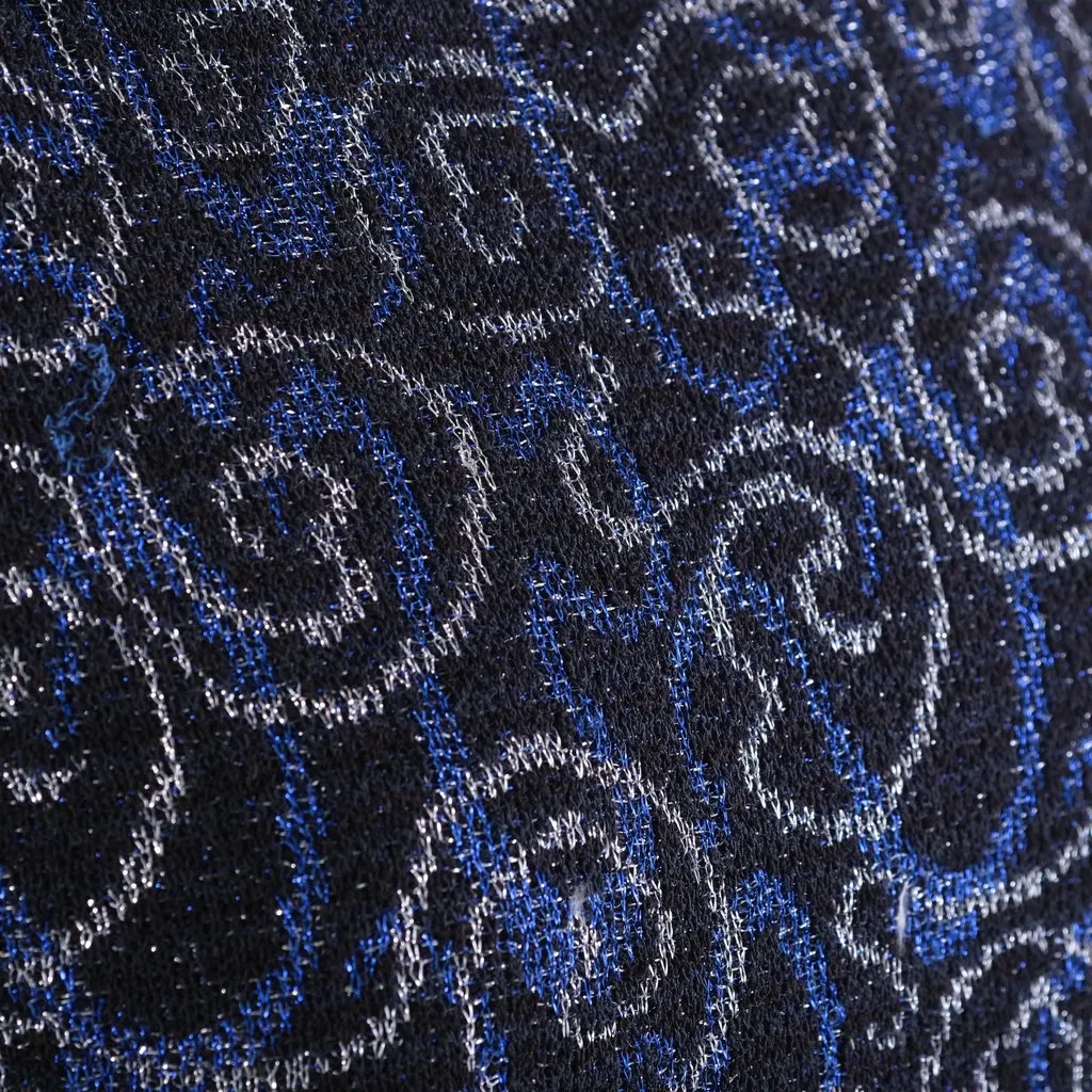 Missoni Knit Mini Dress Blue & Silver - '00s Blue Canvas Good - Model View