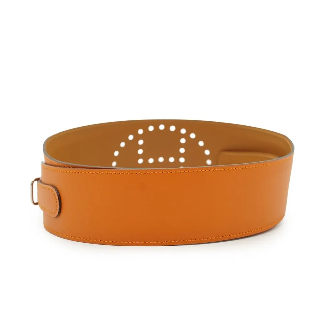 Hermes Belt Orange Leather Good - Model View
