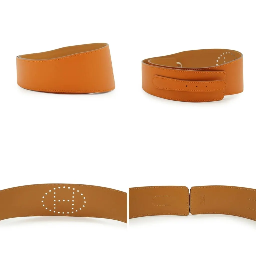 Hermes Belt Orange Leather Good - Box View