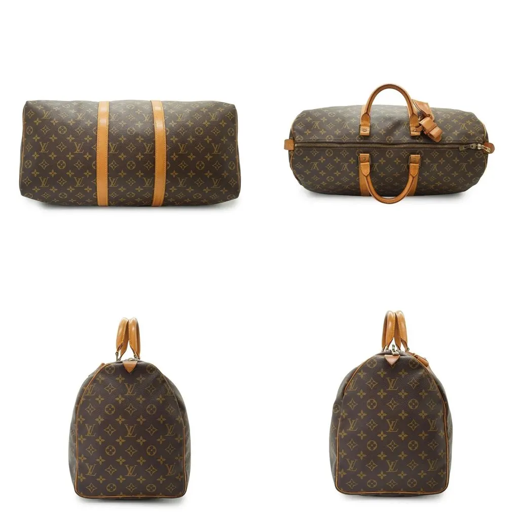 Louis Vuitton Luggage Vintage Keepall Brown Canvas Good - Model View