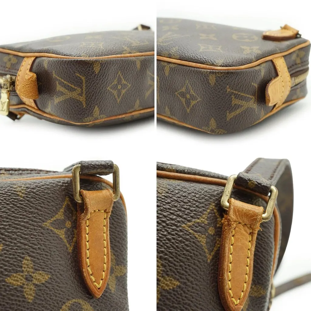 Louis Vuitton Crossbody Bag Vintage Marly Brown Canvas Good - Box View