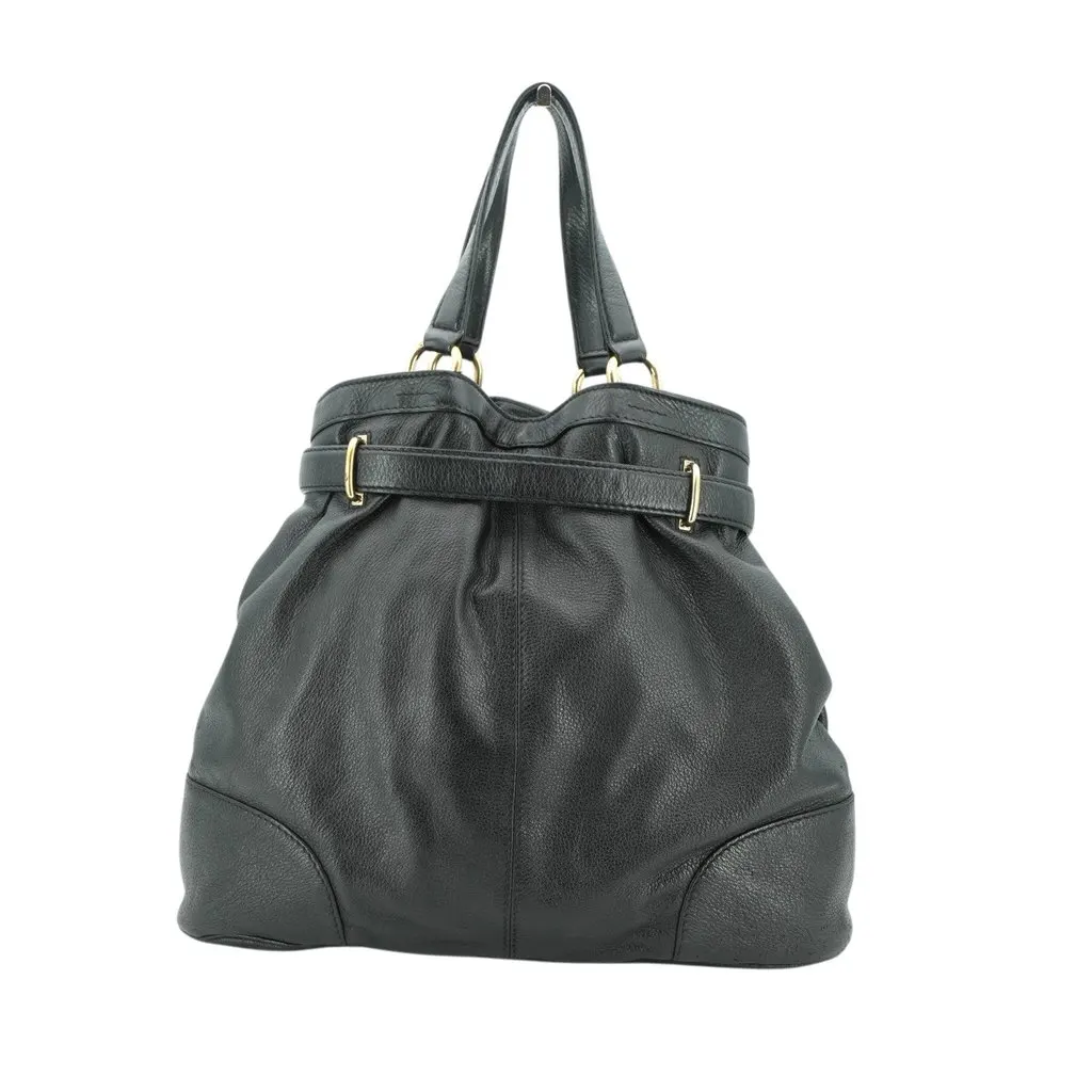Gucci Tote Bag Sienna Black Leather Good - Inside View