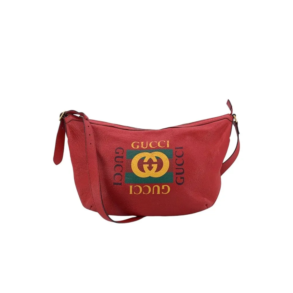 Gucci Hobos Half Moon MultiColor Leather Good - Front View