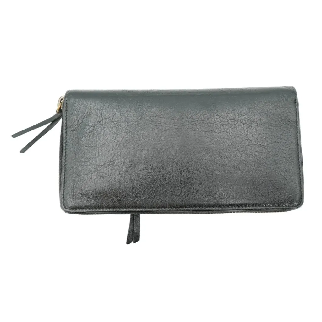 Balenciaga Wallet Black Leather Good - Back View