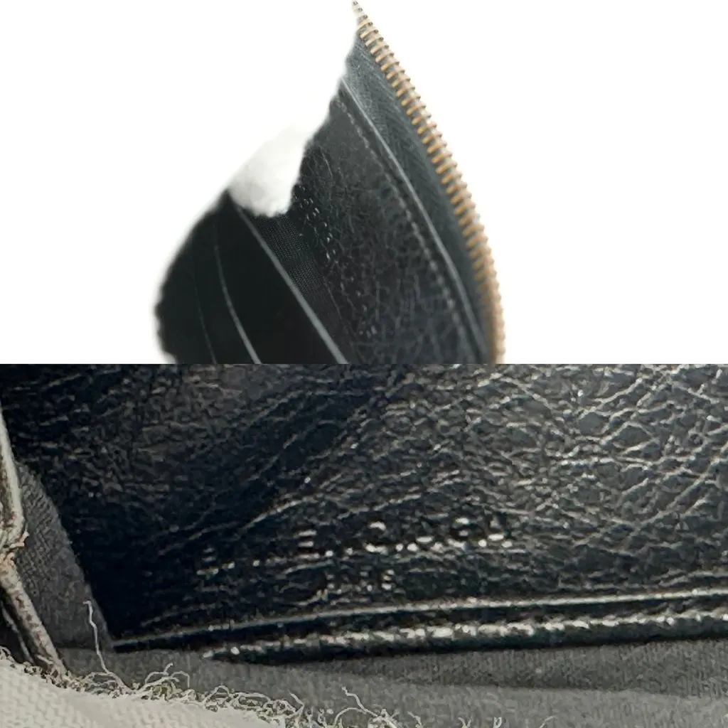 Balenciaga Wallet Black Leather Good - Model View