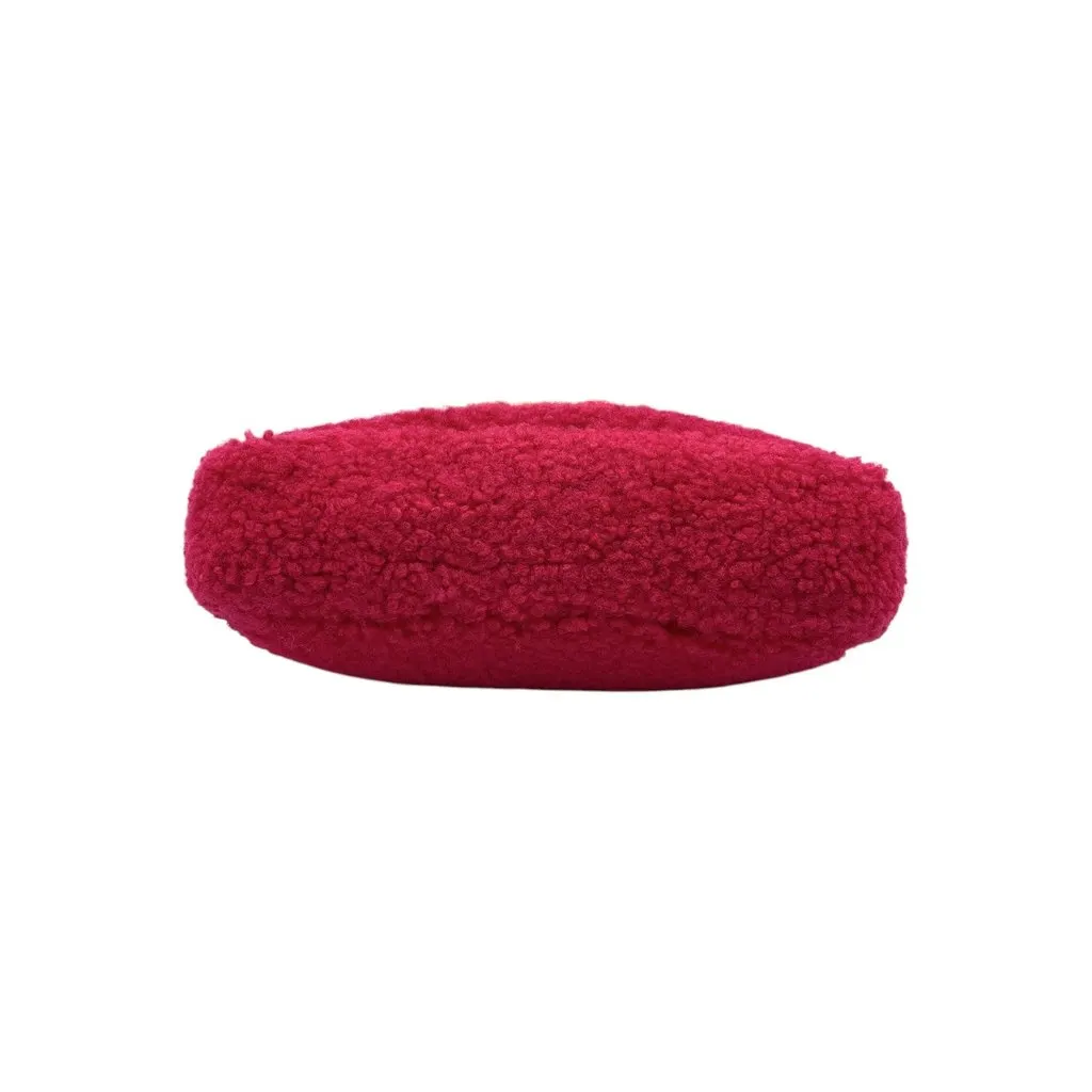 Fendi Shoulder Bag Baguette Red Shearling Good - Model View