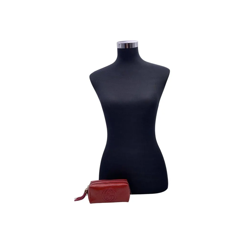 Gucci Clutch Bag Soho Red Leather Good - Back View
