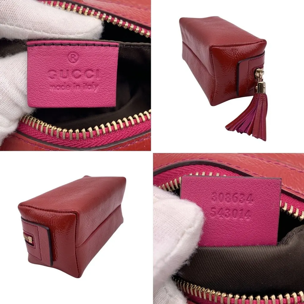 Gucci Clutch Bag Soho Red Leather Good - Box View