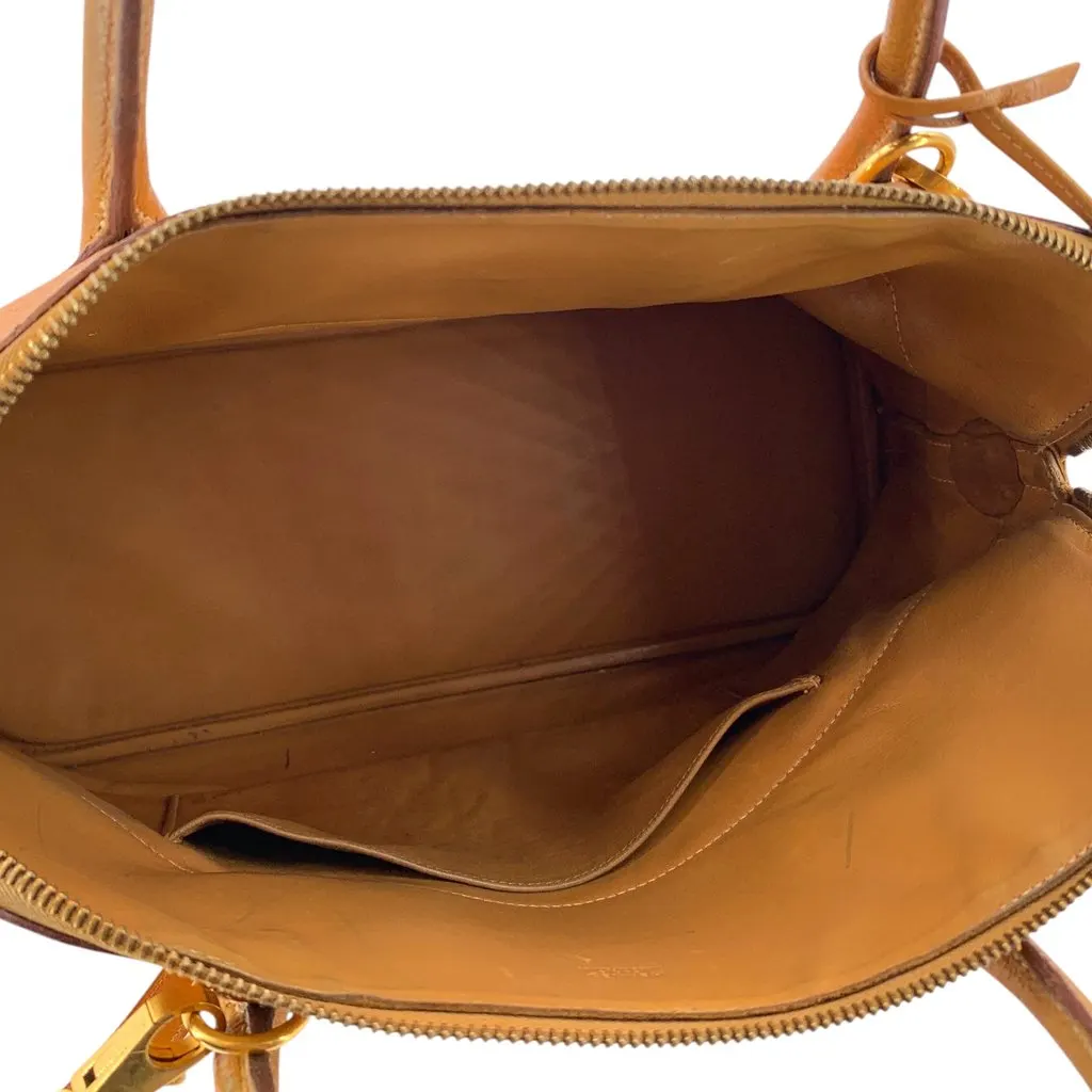 Hermes Handbag Vintage Bolide Beige Leather Good - Box View