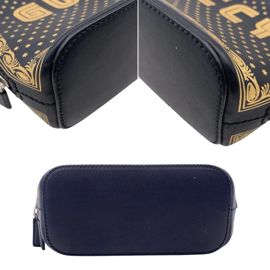 Gucci Crossbody Bag Guccy Black Leather Good - Model View