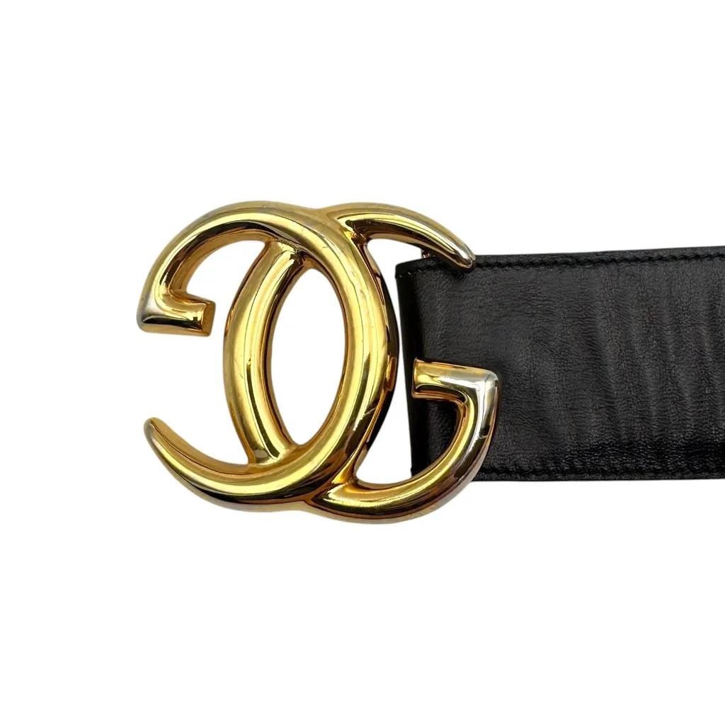 Gucci Belt Black Leather Good - Back View