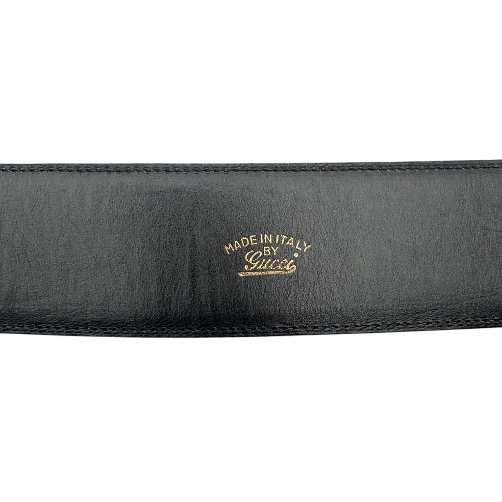 Gucci Belt Black Leather Good - Model View