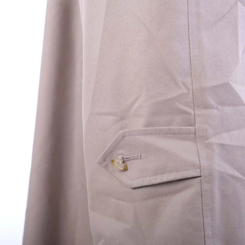 Burberry Vintage Beige Car Coat with Nova Check Lining - '80s Beige Good - Model View