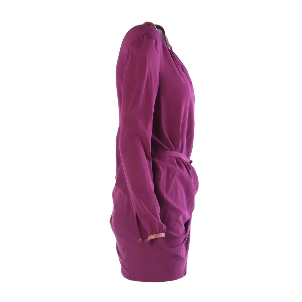 Prada Purple Silk Co-Ord Set Tunic Top & Tailored Trousers- '90s Red Silk Good - Box View