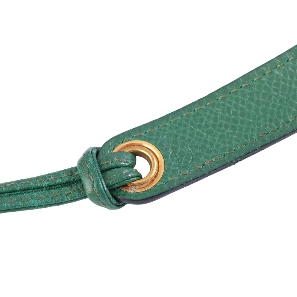 Hermès Green Epsom Leather Pochette Belt Bag - '90s Green Leather Good - Box View
