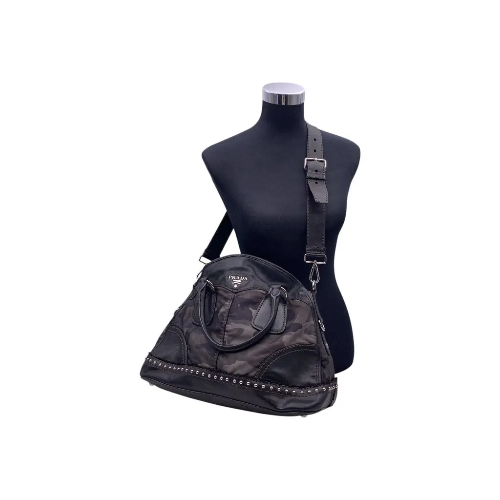 Prada Handbag Tessuto Black Good - Back View