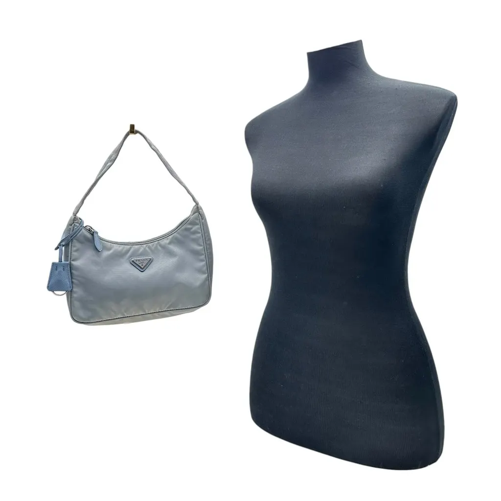 Prada Hobos Re-Nylon Blue Good - Back View