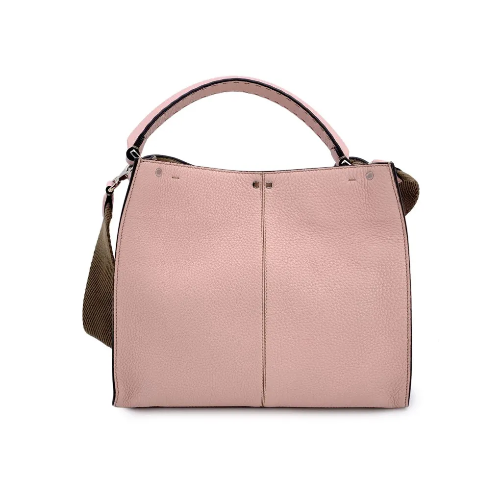 Fendi Handbag Peekaboo X-Lite Pink Leather Good - Inside View