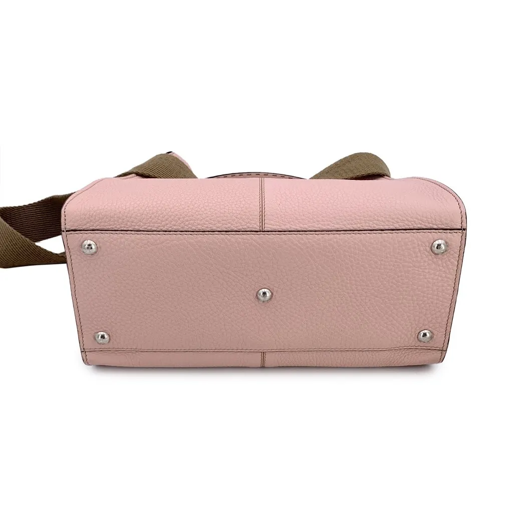 Fendi Handbag Peekaboo X-Lite Pink Leather Good - Model View