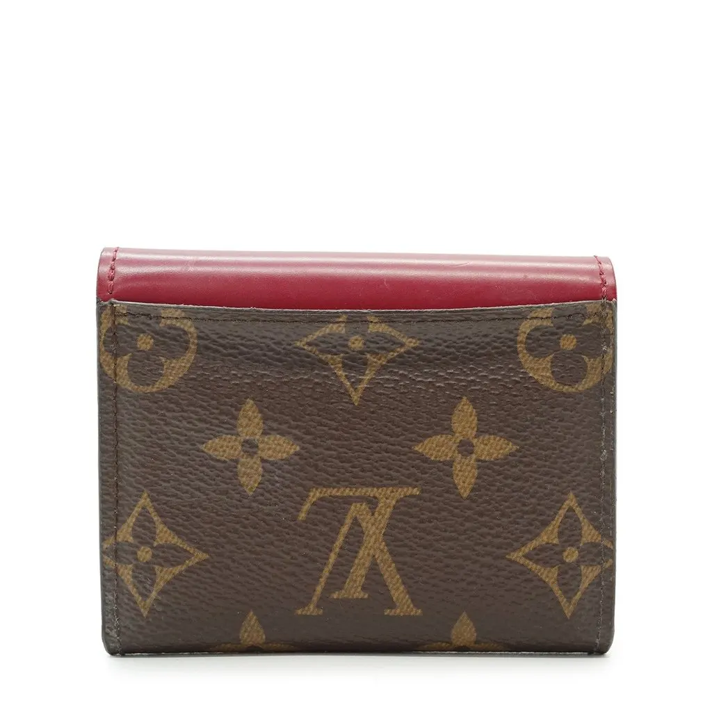 Louis Vuitton Wallet Burgundy Canvas Good - Back View