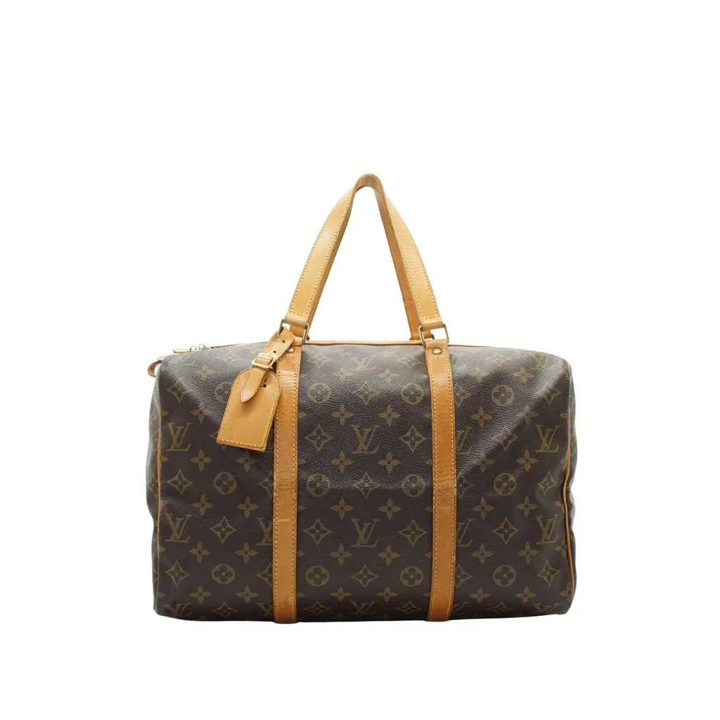 Louis Vuitton Handbag Vintage Sac souple Brown Canvas Good - Front View