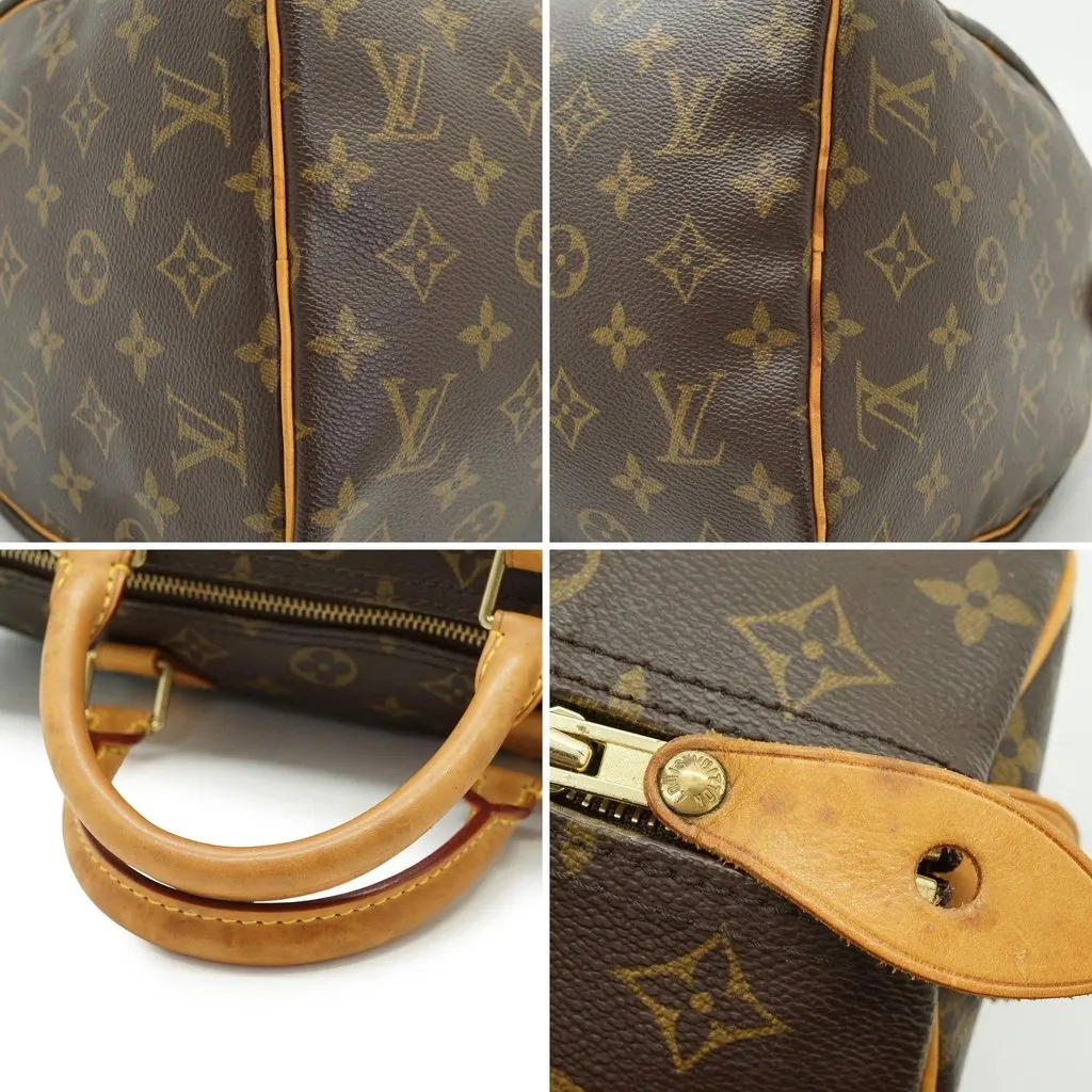 Louis Vuitton Handbag Vintage Speedy Brown Lace Good - Model View
