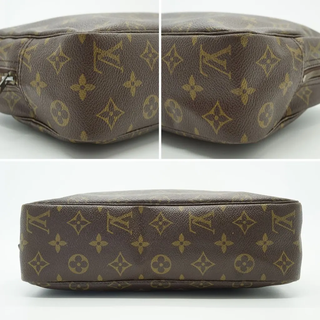 Louis Vuitton Clutch Bag Vintage Trousse de Toilette Brown Canvas Good - Inside View