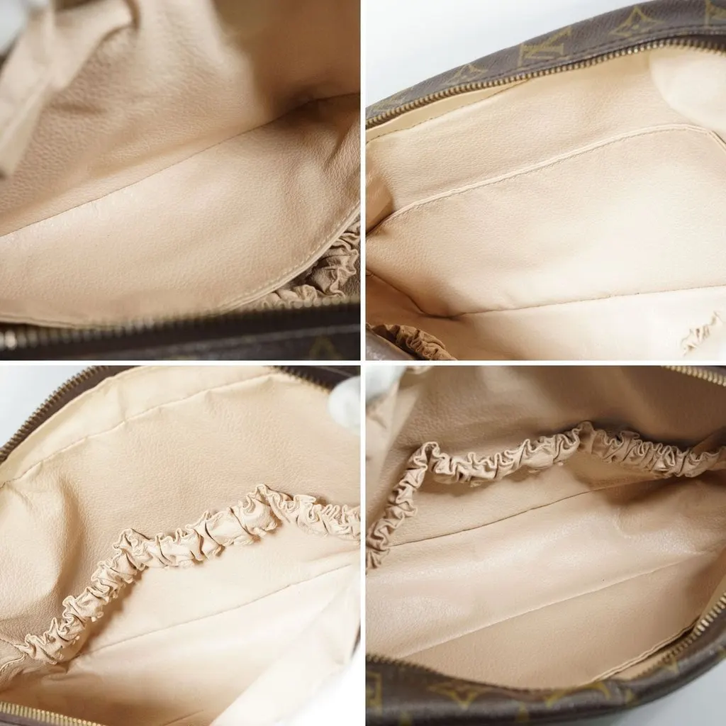 Louis Vuitton Clutch Bag Vintage Trousse de Toilette Brown Canvas Good - Model View