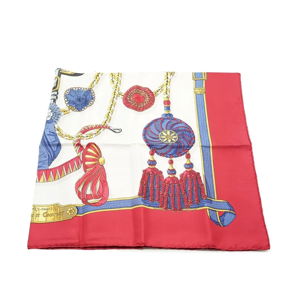 Hermes Scarf Red Silk Good - Inside View