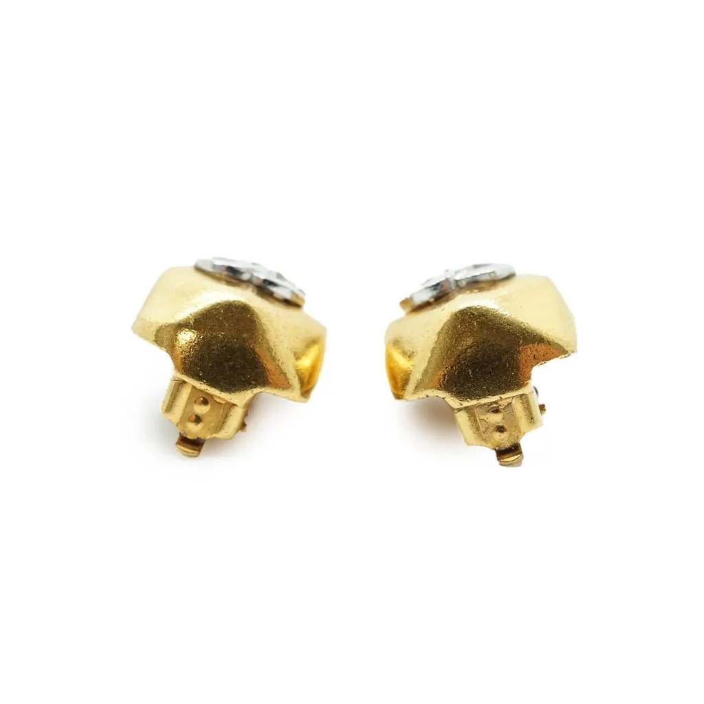 Chanel Earrings Gold Good - Inside View