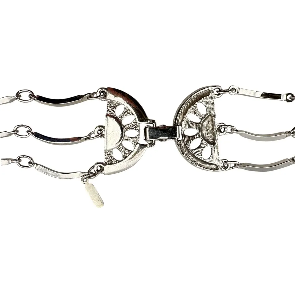 Yves Saint Laurent Necklace Silver Lace Good - Inside View