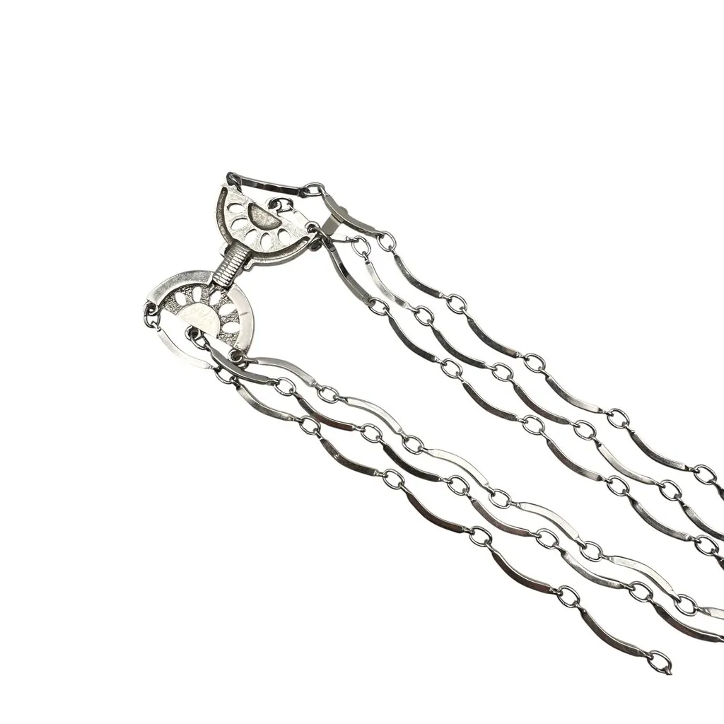 Yves Saint Laurent Necklace Silver Lace Good - Box View