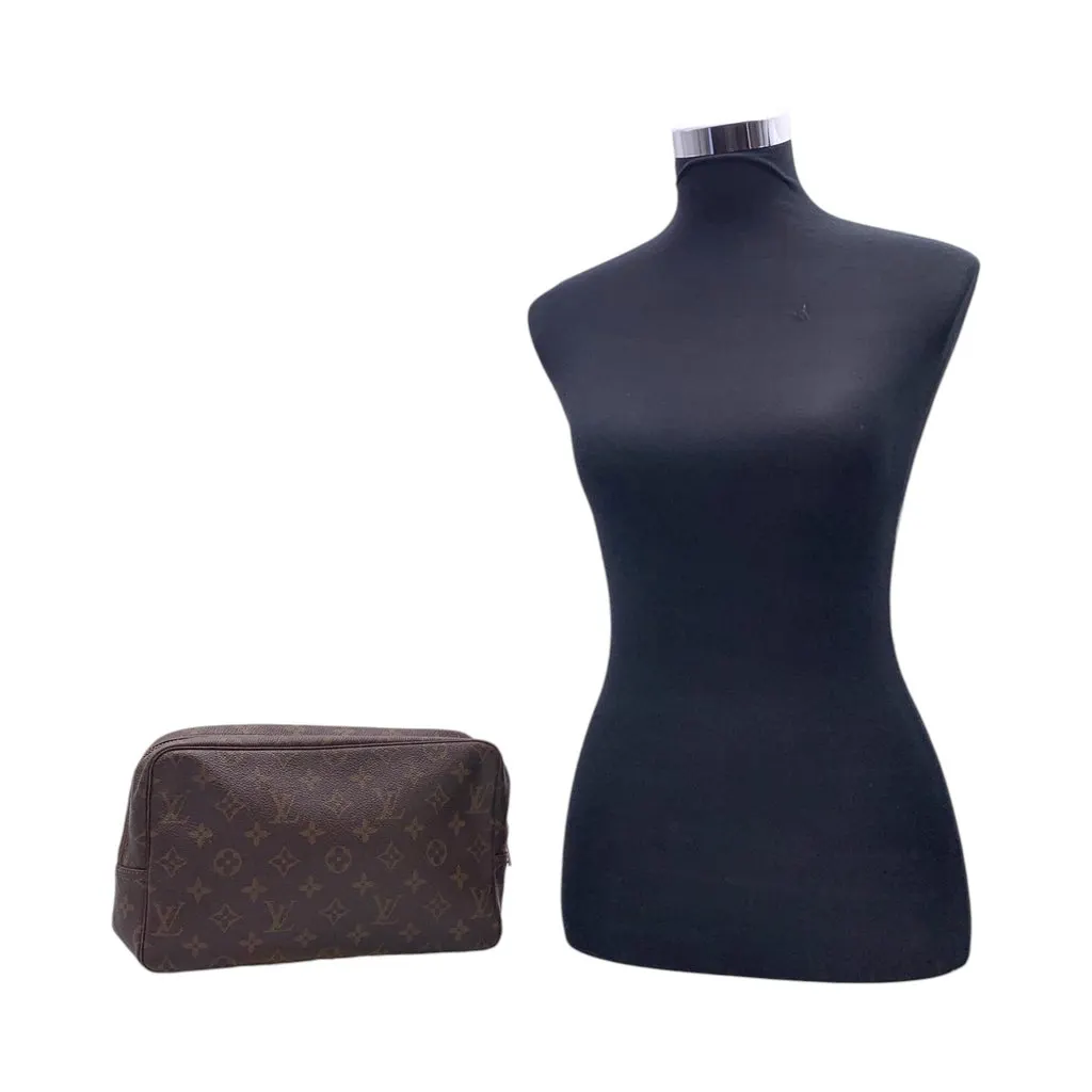 Louis Vuitton Clutch Bag Vintage Trousse de Toilette Brown Canvas Good - Back View